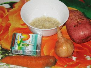 ингредиенты для супа с плавленым сырком
